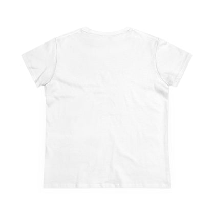 Plain white t-shirt (back) on a light beige background