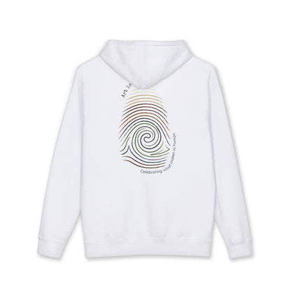 Art is Human. Period. with Multi-Colored Design | Heavyweight Hoodie