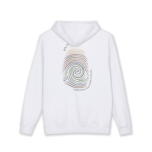 Art is Human. Period. with Multi-Colored Design | Heavyweight Hoodie