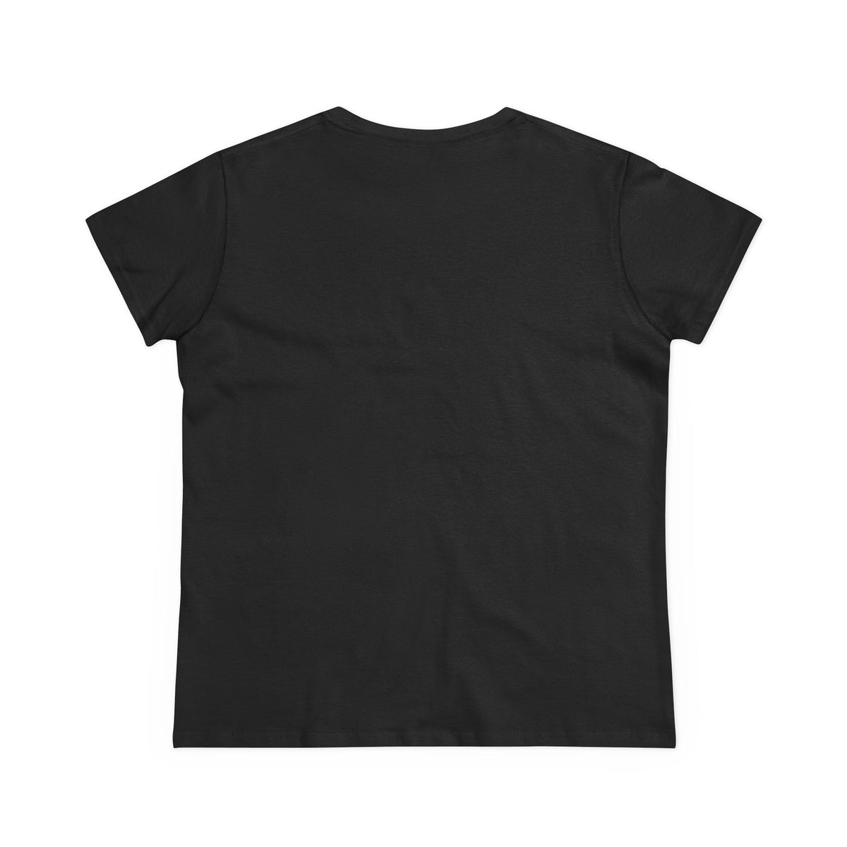Black t-shirt on a white background