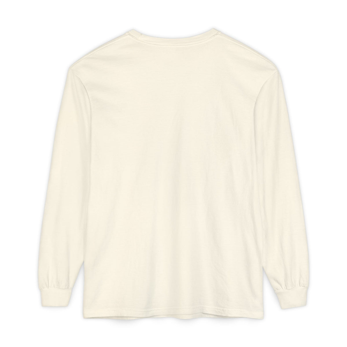 Cream long-sleeve shirt on a white background