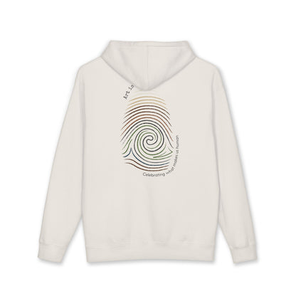 Art is Human. Period. with Multi-Colored Design | Heavyweight Hoodie